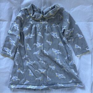 Baby Boden Collared Duck Print Dress